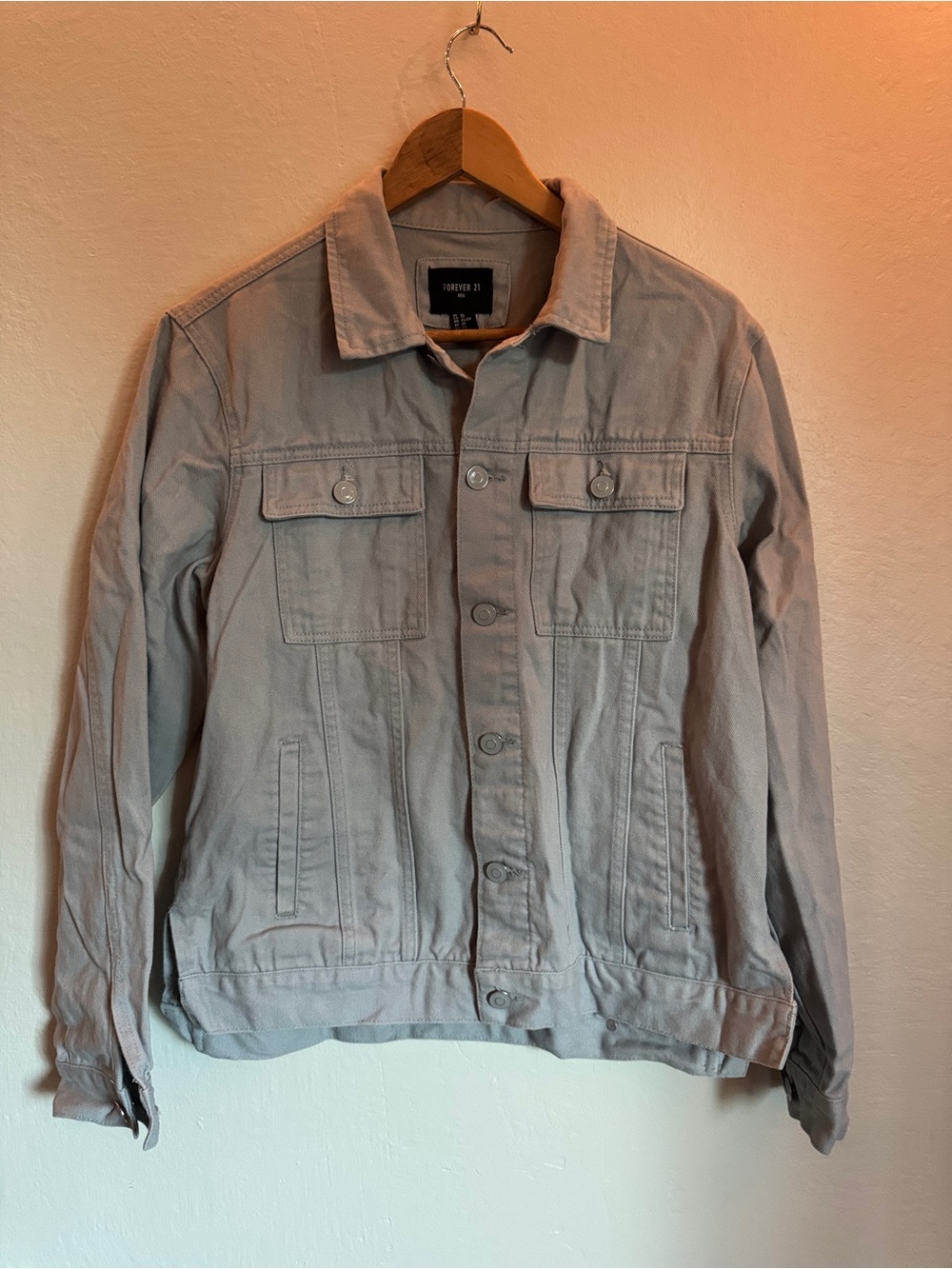 Forever 21 Men’s Pale Gray Shirt Jacket (XS)